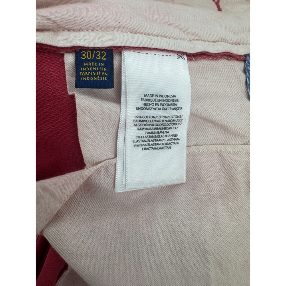 Polo Ralph Lauren Mens Stretch Slim Fit Chino Pants Pink 30/32 Cotton Twill - Picture 5 of 13